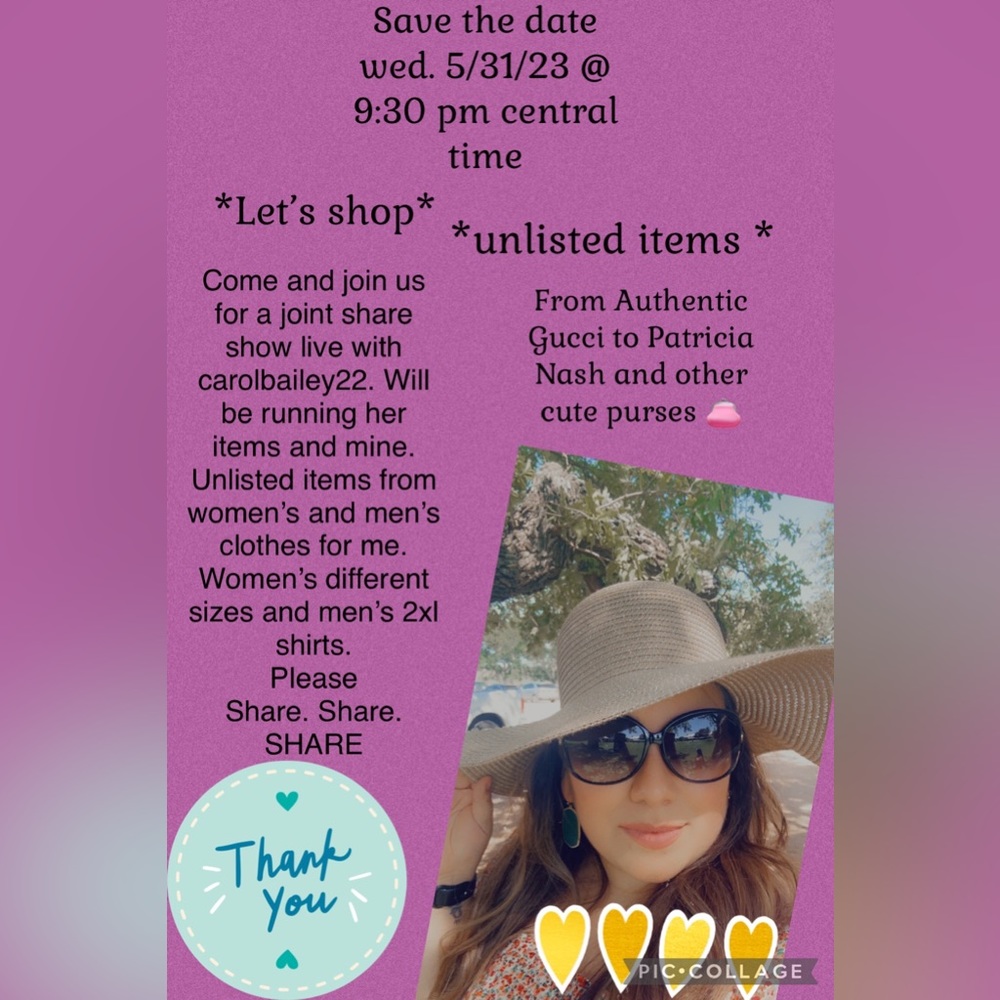 Awesome items with deals. Join us. We’d 5/31/23 @ 9:30 ❤️